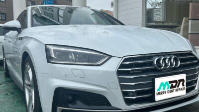 Audi A5　デントリペア 30cmの線状のヘコミ　藤沢市