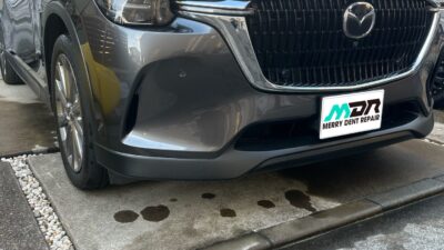 マツダ CX-60 ドアパンチのデントリペア　茅ヶ崎市