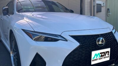 レクサス IS-F フロントガラスリペア チッピング(ガラス表面の欠け) 藤沢市