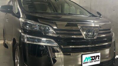 トヨタ ヴェルファイア  フロントガラスリペア  2cm程度の星状のヒビ 東京都渋谷区