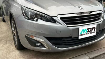 プジョー 308SW  ドアパンチ  デントリペア  横浜市