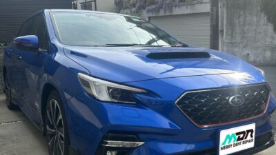 スバル レヴォーグ STI フロントガラスリペア 三日月型のヒビ 横浜市