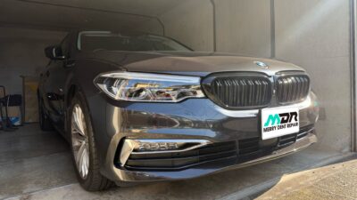 BMW  530i  ガラスの縁の黒い部分のヒビ  ガラスリペア  秦野市