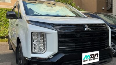 三菱  デリカ D:5  飛び石ヒビのリペア  足柄上郡