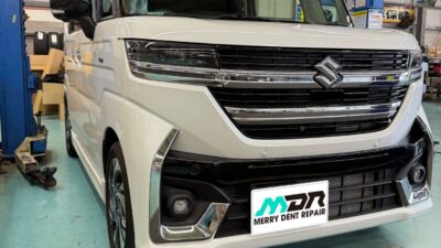 スズキ スペーシアベース  ドアパンチ被害をデントリペア  横浜市