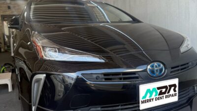 トヨタ プリウス  ルーフに複数のヘコミ  デントリペア  大和市