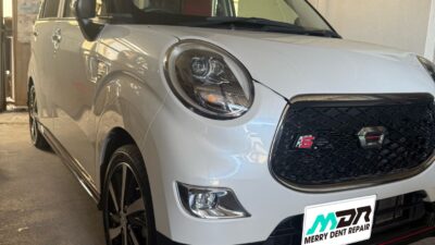 ダイハツ  ムーヴ キャンパス  ドアパンチ被害のデントリペア  藤沢市