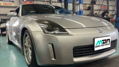 日産 フェアレディZ  Z33  飛び石被害によるヒビのリペア  横浜市