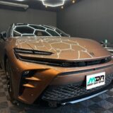 トヨタ クラウン クロスオーバー  ドアパンチ被害による１０cm弱のヘコミのデントリペア  横浜市