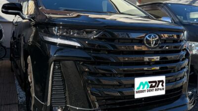 トヨタ ヴェルファイア  ３つのチッピング（ガラス表面のキズ）ガラスリペア  世田谷区