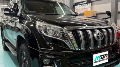 トヨタ  ランドクルーザープラド  飛び石ヒビのリペア  横浜市