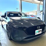 MAZDA3 ファストバック  ３cmのドアパンチのデントリペア やや鋭いヘコミ  横浜市