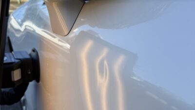 トヨタ クラウン  ドアパンチ被害によるガッツリへこみのデントリペア  藤沢市